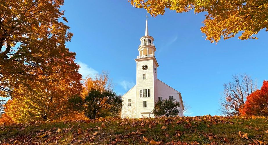 Woodstock in Vermont in de herfst Woodstock in Vermont in de herfst